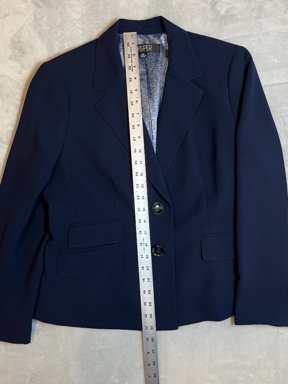 Womens Classic Schoolboy Blazer Navy Blue 14P Timeless Wardrobe Style Petite EUC - Picture 12 of 16